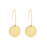 Small V-Shape Clasp Earrings with Round Embossed Sand Finish