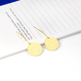 Small V-Shape Clasp Earrings with Round Embossed Sand Finish