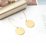 Small V-Shape Clasp Earrings with Round Embossed Sand Finish