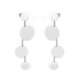 12+22+18+12mm round glossy earrings