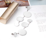 12+22+18+12mm round glossy earrings