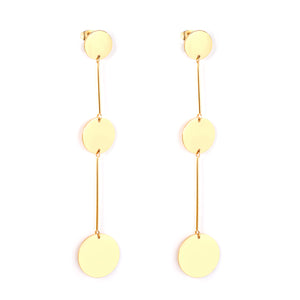 12+15+18mm Round Glossy Earrings