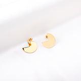 Round Stud Earrings with Missing Angle