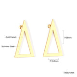 Triangle glossy stud earrings