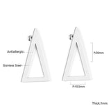 Triangle glossy stud earrings