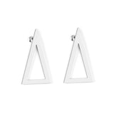 Triangle glossy stud earrings