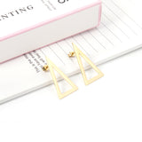 Triangle glossy stud earrings