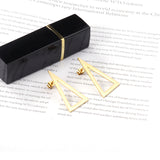 Triangle glossy stud earrings