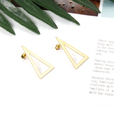 Triangle glossy stud earrings