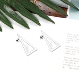 Triangle glossy stud earrings