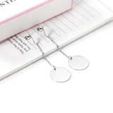 4x10mm rectangle + 20mm glossy round earrings