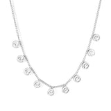 0.4 Side Chain 40+5cm Necklace with 10 5mm rounds in polished finish