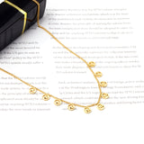 0.4 Side Chain 40+5cm Necklace with 10 5mm rounds in polished finish