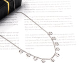 0.4 Side Chain 40+5cm Necklace with 10 5mm rounds in polished finish