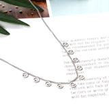 0.4 Side Chain 40+5cm Necklace with 10 5mm rounds in polished finish