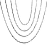 ASON 10pcs/bulk long necklace collar 1.0 wire 3.5mm*45cm grinding six sides matching chain steel color & gold stainless steel necklace wholesale