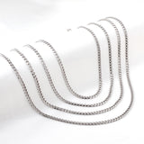 ASON 10pcs/bulk long necklace collar 1.0 wire 3.5mm*45cm grinding six sides matching chain steel color & gold stainless steel necklace wholesale