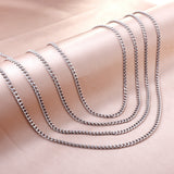 ASON 10pcs/bulk long necklace collar 1.0 wire 3.5mm*45cm grinding six sides matching chain steel color & gold stainless steel necklace wholesale