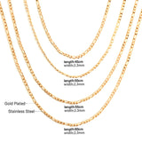 ASON 10pcs/bulk long necklace collar 0.6 wire 2.3mm*45cm 3;1nk matching chain steel color & gold stainless steel necklace wholesale