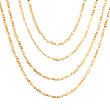 ASON 10pcs/bulk long necklace collar 0.6 wire 2.3mm*45cm 3;1nk matching chain steel color & gold stainless steel necklace wholesale