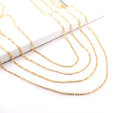 ASON 10pcs/bulk long necklace collar 0.6 wire 2.3mm*45cm 3;1nk matching chain steel color & gold stainless steel necklace wholesale