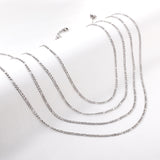 ASON 10pcs/bulk long necklace collar 0.6 wire 2.3mm*45cm 3;1nk matching chain steel color & gold stainless steel necklace wholesale