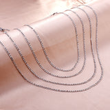 ASON 10pcs/bulk long necklace collar 0.6 wire 2.3mm*45cm 3;1nk matching chain steel color & gold stainless steel necklace wholesale