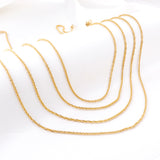 ASON 10pcs/bulk long necklace collar 2.2mm*45cm cauliflower chain with chain Steel Color & Gold Color Stainless Steel Necklace Wholesale