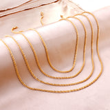 ASON 10pcs/bulk long necklace collar 2.2mm*45cm cauliflower chain with chain Steel Color & Gold Color Stainless Steel Necklace Wholesale