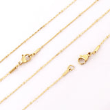 ASON 10pcs/bulk long necklace collar 0.8mm*45cm pendant square clip 2.0 beads matching chain steel color & gold color stainless steel necklace wholesale