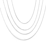 ASON 10pcs/bulk long necklace collar 0.8mm*45cm pendant square clip 2.0 beads matching chain steel color & gold color stainless steel necklace wholesale