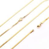 ASON 10pcs/bulk long necklace collar 0.4 wire 2.5mm*55cm razor blade chain with chain Steel Color & Gold Color Stainless Steel Necklace Wholesale