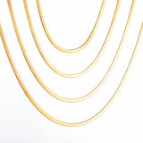 ASON 10pcs/bulk long necklace collar 0.4 wire 2.5mm*55cm razor blade chain with chain Steel Color & Gold Color Stainless Steel Necklace Wholesale