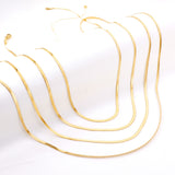 ASON 10pcs/bulk long necklace collar 0.4 wire 2.5mm*55cm razor blade chain with chain Steel Color & Gold Color Stainless Steel Necklace Wholesale