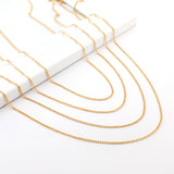 ASON 10pcs/bulk long necklace collar 0.6 wire 2.3mm*60cm wide NK1;1 matching chain steel color & gold stainless steel necklace wholesale