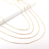 ASON 10pcs/bulk long necklace collar 0.9mm*45cm side to side sunflower matching chain steel color & gold color stainless steel necklace wholesale