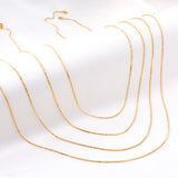 ASON 10pcs/bulk long necklace collar 0.9mm*45cm side to side sunflower matching chain steel color & gold color stainless steel necklace wholesale