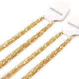 ASON 10pcs/bulk long necklace collar 0.4 wire 1.4mm*45cm side to side sunflower matching chain steel color & gold color stainless steel necklace wholesale