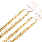 ASON 10pcs/bulk long necklace collar 0.8mm*45cm pendant square clip 2.0 beads matching chain steel color & gold color stainless steel necklace wholesale