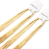 ASON 10pcs/bulk long necklace collar 0.4 wire 2.5mm*55cm razor blade chain with chain Steel Color & Gold Color Stainless Steel Necklace Wholesale