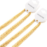 ASON 10pcs/bulk long necklace collar 0.5x2x4.3mm*45cm elongated sweater chain steel color & gold stainless steel necklace wholesale