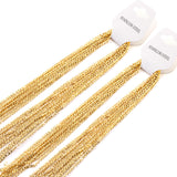 ASON 10pcs/bulk long necklace collar 0.6 wire 2.3mm*45cm 3;1nk matching chain steel color & gold stainless steel necklace wholesale