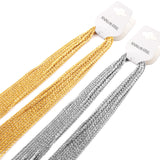 ASON 10pcs/bulk long necklace collar 2.2mm*45cm cauliflower chain with chain Steel Color & Gold Color Stainless Steel Necklace Wholesale