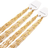 ASON 10pcs/bulk long necklace collar 0.4mm*45cm flat cross with steel tube matching chain steel color & gold stainless steel necklace wholesale