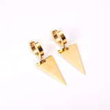 3x12mm earclips + 14x25mm triangular glossy earrings