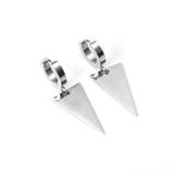 3x12mm earclips + 14x25mm triangular glossy earrings