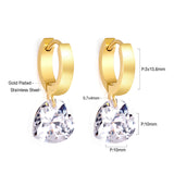 3*13.6mm earrings + 10mm heart-shaped diamonds