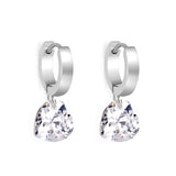 3*13.6mm earrings + 10mm heart-shaped diamonds