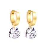 3*13.6mm earrings + 10mm heart-shaped diamonds