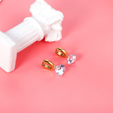 3*13.6mm earrings + 10mm heart-shaped diamonds